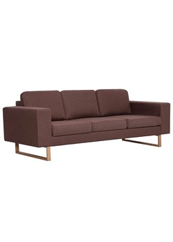 Elegancka trzyosobowa sofa Ladi 3X - brązowa ze sklepu Edinos.pl w kategorii Sofy i kanapy - zdjęcie 179263390