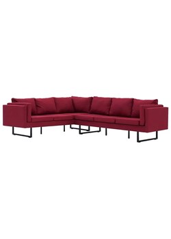 Przestronna sofa narożna Selwa - czerwona ze sklepu Edinos.pl w kategorii Narożniki - zdjęcie 179263761