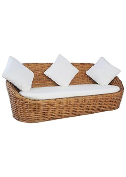 Trzyosobowa sofa z naturalnego rattanu - Evon ze sklepu Edinos.pl w kategorii Sofy i kanapy - zdjęcie 179263780