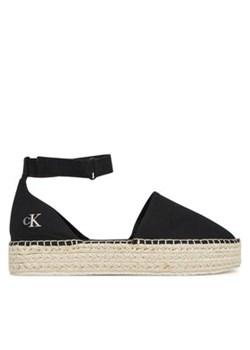 Calvin Klein Jeans Espadryle Flatform Espadrille Sling Mg YW0YW01735 Czarny ze sklepu MODIVO w kategorii Espadryle damskie - zdjęcie 179265733