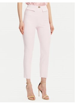 Elisabetta Franchi Spodnie materiałowe PA-077-51E2-V320 Różowy Regular Fit ze sklepu MODIVO w kategorii Spodnie damskie - zdjęcie 179266732