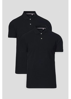 Zestaw 2 Koszulek Polo Czarnych Bawełnianych Jakob ze sklepu Lancerto S.A. w kategorii T-shirty męskie - zdjęcie 179272260