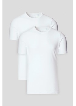 Zestaw 2 Koszulek Białych z Bawełną Jeffrey ze sklepu Lancerto S.A. w kategorii T-shirty męskie - zdjęcie 179272261