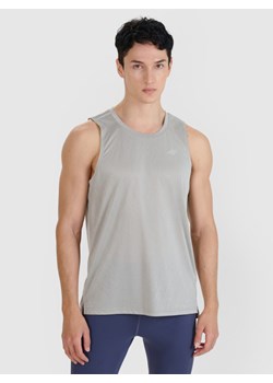 Męski top do biegania 4F 4FWSS25TFTSM1261 - szary ze sklepu Sportstylestory.com w kategorii T-shirty męskie - zdjęcie 179273490