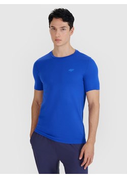 Męska koszulka do biegania 4F 4FWSS25TFTSM1262  - niebieska ze sklepu Sportstylestory.com w kategorii T-shirty męskie - zdjęcie 179273524