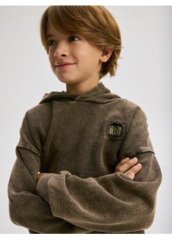 Reserved - Bluza oversize z kapturem - ciemnozielony ze sklepu Reserved w kategorii Bluzy chłopięce - zdjęcie 179274111