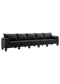 Pięcioosobowa ekskluzywna czarna sofa - Ezof 5Q ze sklepu Edinos.pl w kategorii Sofy i kanapy - zdjęcie 179277081