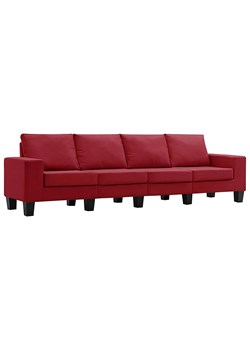 Ponadczasowa 4-osobowa czerwona sofa - Magnex 4Q ze sklepu Edinos.pl w kategorii Sofy i kanapy - zdjęcie 179277101