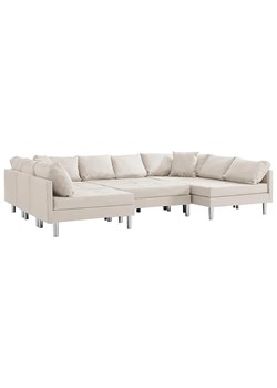Sofa modułowa z kremowej tkaniny - Basket 9Q ze sklepu Edinos.pl w kategorii Sofy i kanapy - zdjęcie 179277444