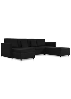 4-osobowa rozkładana czarna sofa - Umika 4X ze sklepu Edinos.pl w kategorii Sofy i kanapy - zdjęcie 179277473