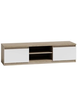 Szafka RTV Amida 2X 120 cm - biała + dąb sonoma ze sklepu Edinos.pl w kategorii Meble - zdjęcie 179277670