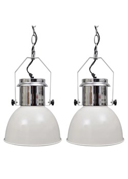 Białe loftowe lampy wiszące z regulacją 2 sztuki - E984-Berlog ze sklepu Edinos.pl w kategorii Lampy wiszące - zdjęcie 179284614