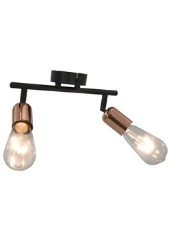 Czarno-miedziana loftowa lampa sufitowa - EX812-Umeto ze sklepu Edinos.pl w kategorii Lampy sufitowe - zdjęcie 179284702