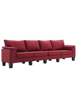 4-osobowa sofa czerwone wino z podłokietnikami - Ezof 4Q ze sklepu Edinos.pl w kategorii Sofy i kanapy - zdjęcie 179284753