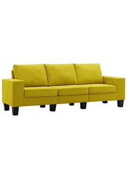 Ponadczasowa trzyosobowa żółta sofa - Magnex 3Q ze sklepu Edinos.pl w kategorii Sofy i kanapy - zdjęcie 179284792