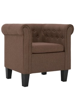 Brązowy fotel w stylu chesterfield - Xala ze sklepu Edinos.pl w kategorii Portfele męskie - zdjęcie 179284872