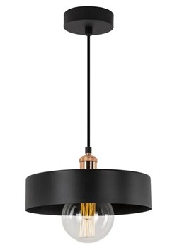 Czarno-miedziana industrialna lampa wisząca - EXX105-Tajma ze sklepu Edinos.pl w kategorii Lampy wiszące - zdjęcie 179284951