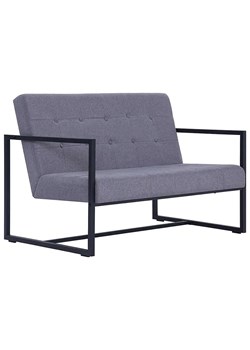 Zgrabna 2-osobowa sofa Aparro - jasnoszara ze sklepu Edinos.pl w kategorii Sofy i kanapy - zdjęcie 179286024