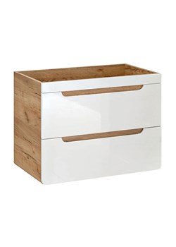 Szafka pod umywalkę Zeftox 6X z szufladami 80 cm - Biały połysk ze sklepu Edinos.pl w kategorii Szafki i regały łazienkowe - zdjęcie 179286312