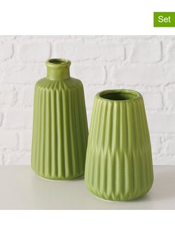 Boltze Wazony (2 szt.) &quot;Esko&quot; w kolorze zielonym - wys. 17 x Ø 10 cm ze sklepu Limango Polska w kategorii Wazony - zdjęcie 179286924