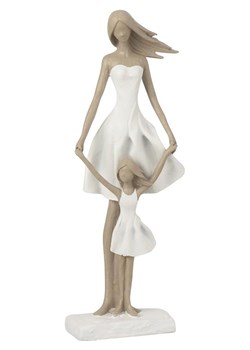 J Line Figurka dekoracyjna w kolorze biało-szarobrązowym - 15,5 x 45 x 10 cm ze sklepu Limango Polska w kategorii Dekoracje - zdjęcie 179287174