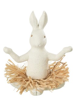 J Line Figurka dekoracyjna &quot;Yoga&quot; w kolorze białym - wys. 21 x Ø 19,5 cm ze sklepu Limango Polska w kategorii Dekoracje - zdjęcie 179287190