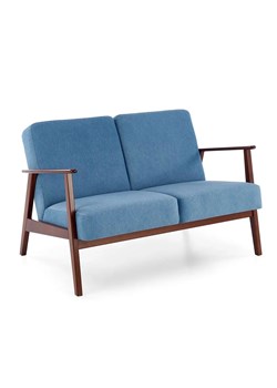 Niebieska tapicerowana sofa dwuosobowa vintage - Alexander 4X ze sklepu Edinos.pl w kategorii Sofy i kanapy - zdjęcie 179289253