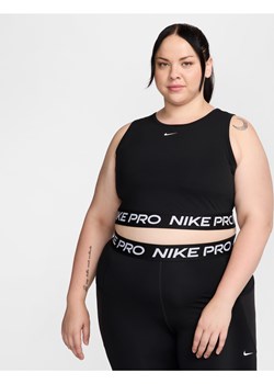 Damska koszulka bez rękawów o skróconym kroju Dri-FIT Nike Pro (duże rozmiary) - Czerń ze sklepu Nike poland w kategorii Bluzki damskie - zdjęcie 179308270