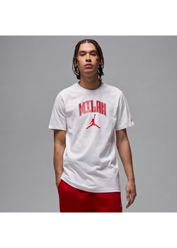 T-shirt męski Mediolan Jordan - Biel ze sklepu Nike poland w kategorii T-shirty męskie - zdjęcie 179308284