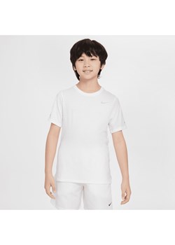 Koszulka treningowa dla dużych dzieci (chłopców) Nike Dri-FIT Miler - Biel ze sklepu Nike poland w kategorii T-shirty chłopięce - zdjęcie 179308424