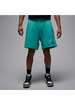 Spodenki męskie z nadrukiem Jordan Brooklyn Fleece - Zieleń ze sklepu Nike poland w kategorii Spodenki męskie - zdjęcie 179308663