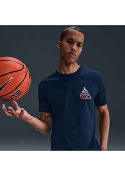 Męski T-shirt do koszykówki Giannis - Niebieski ze sklepu Nike poland w kategorii T-shirty męskie - zdjęcie 179308834