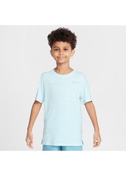 Koszulka treningowa dla dużych dzieci (chłopców) Nike Dri-FIT Miler - Niebieski ze sklepu Nike poland w kategorii T-shirty chłopięce - zdjęcie 179308893