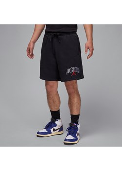 Spodenki męskie z nadrukiem Jordan Brooklyn Fleece - Czerń ze sklepu Nike poland w kategorii Spodenki męskie - zdjęcie 179309112