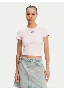 HUGO T-Shirt Baby 50510749 Różowy Slim Fit ze sklepu MODIVO w kategorii Bluzki damskie - zdjęcie 179319532