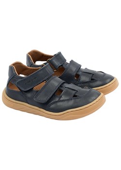 POM POM Skórzane buty w kolorze granatowym do chodzenia na boso ze sklepu Limango Polska w kategorii Sandały dziecięce - zdjęcie 179323092