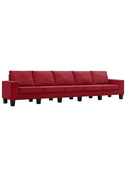 Ponadczasowa 5-osobowa sofa czerwone wino - Magnex 5Q ze sklepu Edinos.pl w kategorii Sofy i kanapy - zdjęcie 179324972