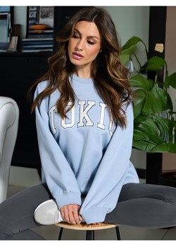 Sinsay - Bluza z napisem - błękitny ze sklepu Sinsay w kategorii Bluzy damskie - zdjęcie 179327904
