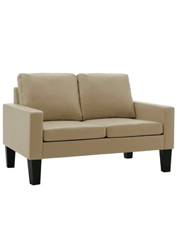 Dwuosobowa sofa w kolorze cappuccino - Revex 2X ze sklepu Edinos.pl w kategorii Sofy i kanapy - zdjęcie 179328944