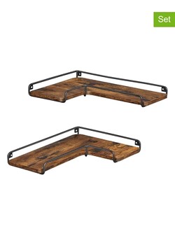 Songmics Regały narożne (2 szt.) w kolorze brązowo-czarnym ze sklepu Limango Polska w kategorii Regały i witryny - zdjęcie 179329413