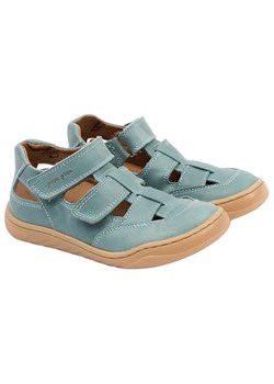 POM POM Skórzane buty w kolorze niebieskim do chodzenia na boso ze sklepu Limango Polska w kategorii Sandały dziecięce - zdjęcie 179329824