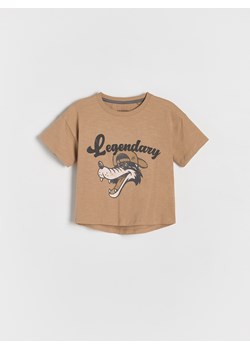 Reserved - T-shirt oversize - kremowy ze sklepu Reserved w kategorii T-shirty chłopięce - zdjęcie 179347191