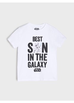 Sinsay - Bawełniana koszulka z nadrukiem Star Wars - biały ze sklepu Sinsay w kategorii T-shirty chłopięce - zdjęcie 179349664