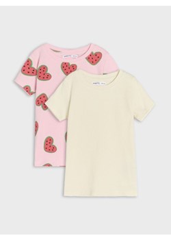 Sinsay - Koszulki z prążkowanej dzianiny 2 pack - fioletowy ze sklepu Sinsay w kategorii Bluzki dziewczęce - zdjęcie 179349681
