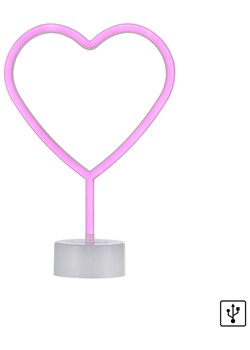 Just Light Dekoracyjna lampa LED &quot;Heart&quot; w kolorze jasnoróżowym - 20 x 30 cm ze sklepu Limango Polska w kategorii Oświetlenie led - zdjęcie 179352962