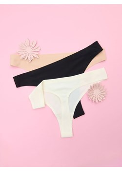 Sinsay - Majtki stringi 3 pack - wielobarwny ze sklepu Sinsay w kategorii Majtki damskie - zdjęcie 179358241