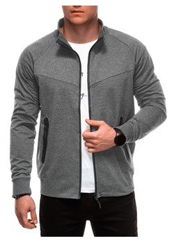 Bluza męska rozpinana B1709 - grafitowy ze sklepu Edoti w kategorii Bluzy męskie - zdjęcie 179359053