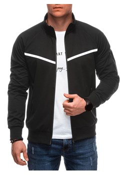 Bluza męska rozpinana B1708 - czarny ze sklepu Edoti w kategorii Bluzy męskie - zdjęcie 179359100
