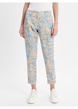 BRAX Chinosy - Maron Kobiety Bawełna beżowy wzorzysty ze sklepu vangraaf w kategorii Spodnie damskie - zdjęcie 179370774