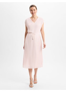 comma Damska sukienka na co dzień Kobiety Sztuczne włókno różowy jednolity ze sklepu vangraaf w kategorii Sukienki - zdjęcie 179370841